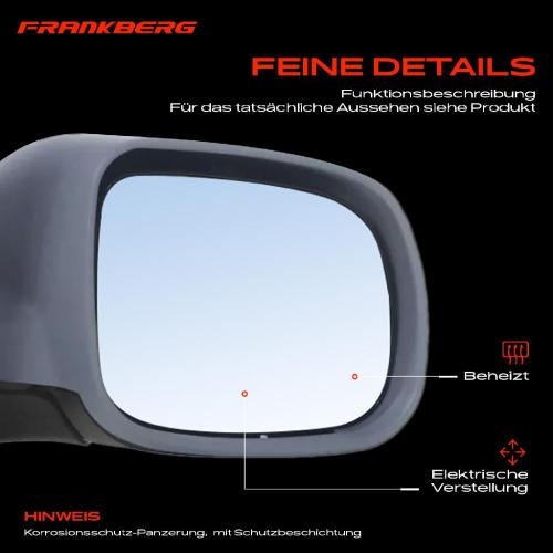 Frankberg 1x Außenspiegel Rechts für Skoda Fabia I 6Y2 Stufenheck 6Y3 1999-2008 Bild Frankberg 1x Außenspiegel Rechts für Skoda Fabia I 6Y2 Stufenheck 6Y3 1999-2008