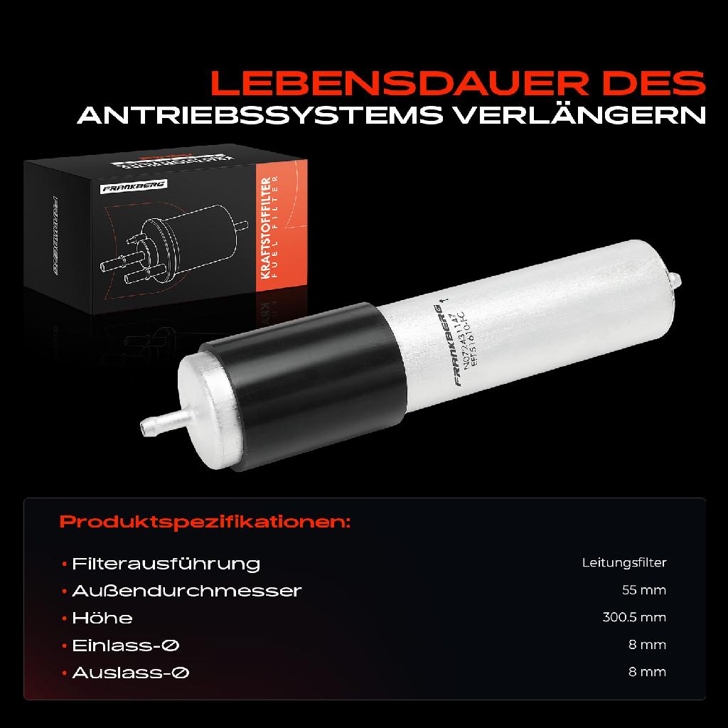 1x Kraftstofffilter für BMW 3er E36 E46 5er E39 E34 7er E38 Z3 Alpina