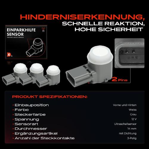 Frankberg 4x Parksensor PDC Sensor Vorne und Hinten für Infiniti Q50 Q70 QX60 Nissan X-Trail Bild Frankberg 4x Parksensor PDC Sensor Vorne und Hinten für Infiniti Q50 Q70 QX60 Nissan X-Trail