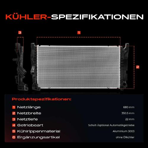 Frankberg 1x Kühler Wasserkühler Motorkühler für MINI Mini F55 F56 1.5L Bj ab 2013 Bild Frankberg 1x Kühler Wasserkühler Motorkühler für MINI Mini F55 F56 1.5L Bj ab 2013