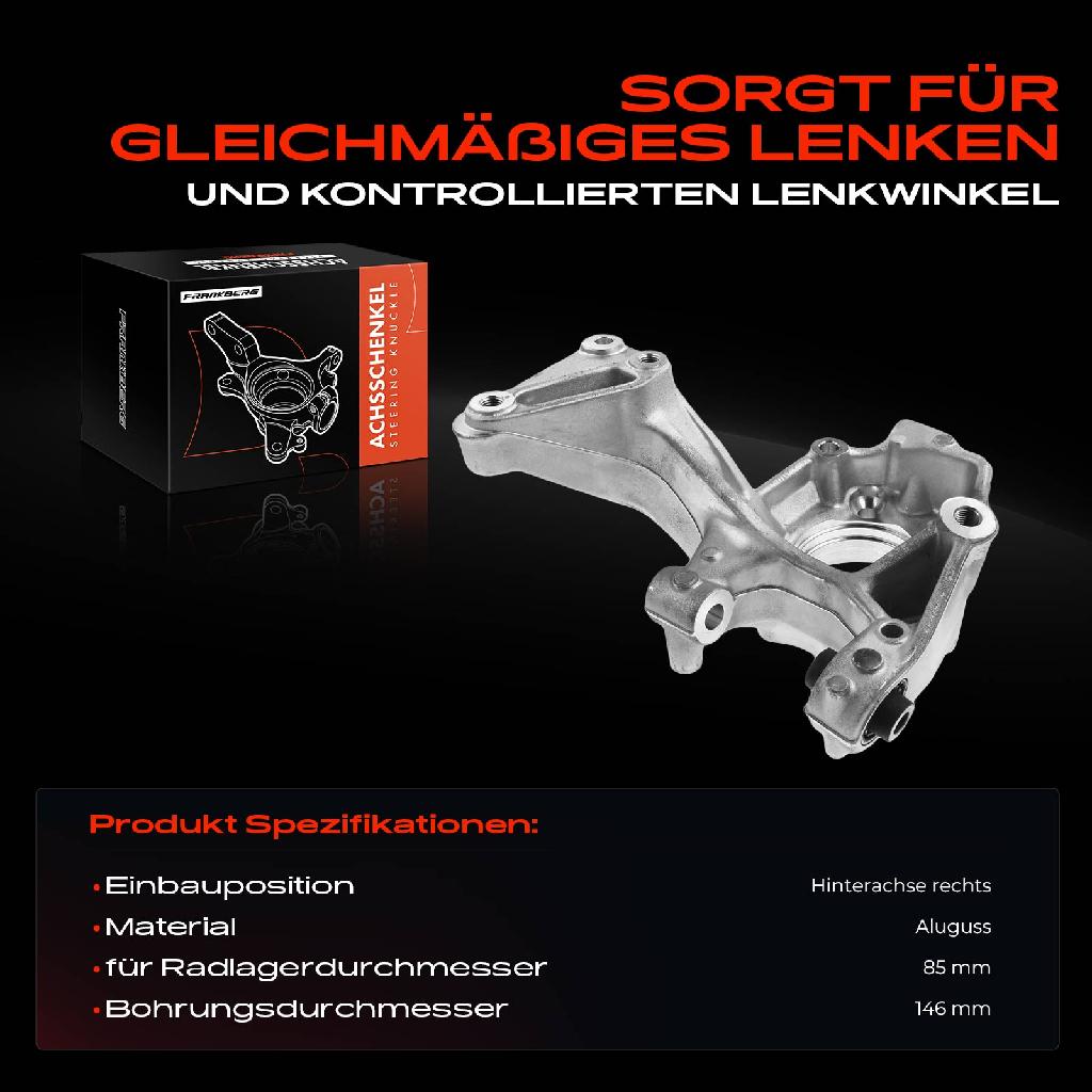1x Achsschenkel Radaufhängung Hinterachse Rechts für VW Passat Tiguan Audi Q3 Skoda Seat