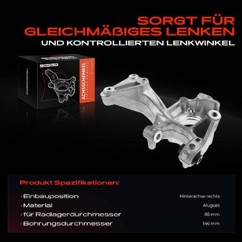 Frankberg 1x Achsschenkel Radaufhängung Hinterachse Rechts für VW Passat Tiguan Audi Q3 Skoda Seat Bild Frankberg 1x Achsschenkel Radaufhängung Hinterachse Rechts für VW Passat Tiguan Audi Q3 Skoda Seat