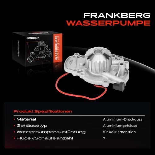 Frankberg 1x Wasserpumpe Kühlwasserpumpe für Honda Accord IV Accord V Accord VI Prelude IV Shuttle Rover 600 Bild Frankberg 1x Wasserpumpe Kühlwasserpumpe für Honda Accord IV Accord V Accord VI Prelude IV Shuttle Rover 600