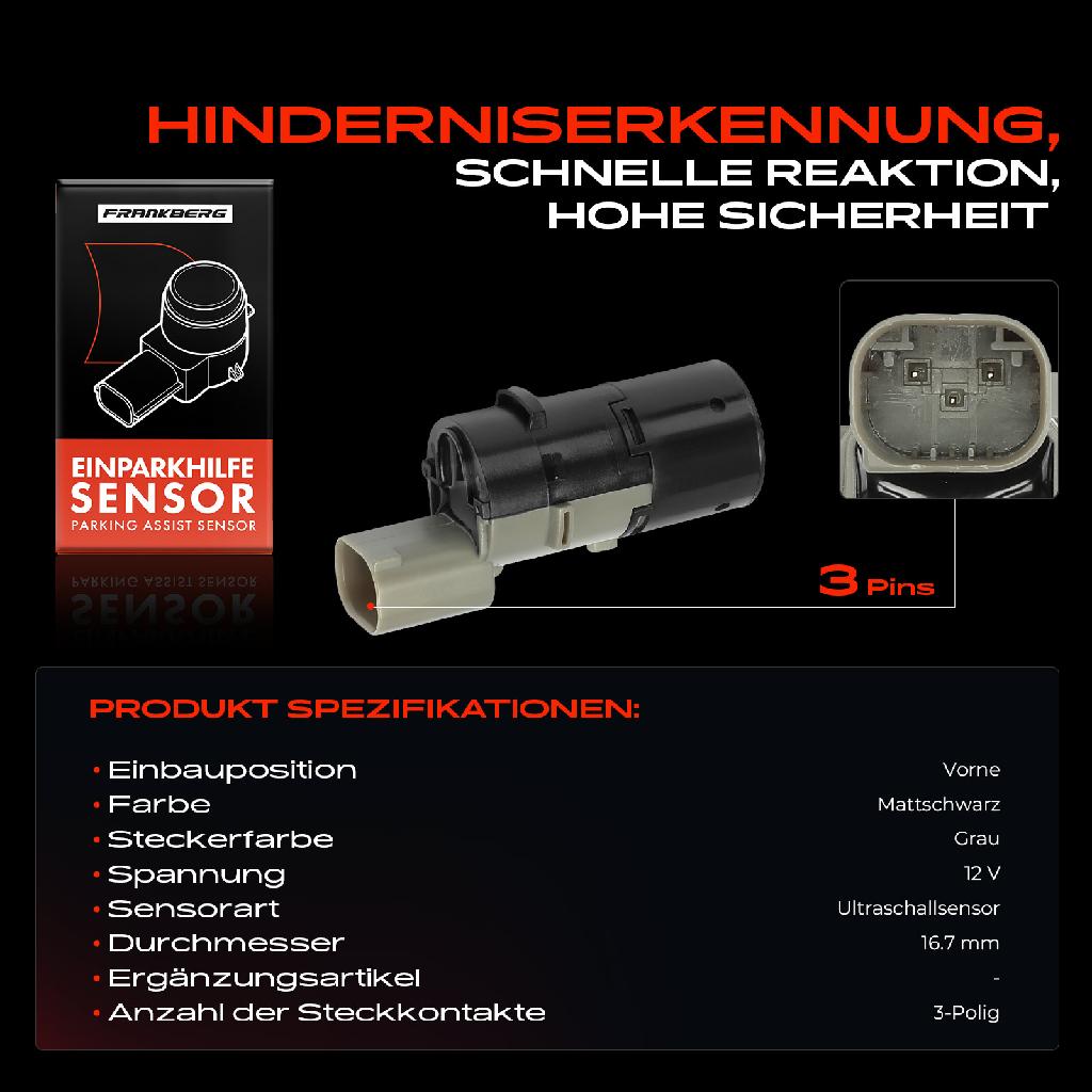 1x Parksensor PDC Sensor Vorne für Volvo S40 544 S60 384 V50 545 V70 285 XC70 295