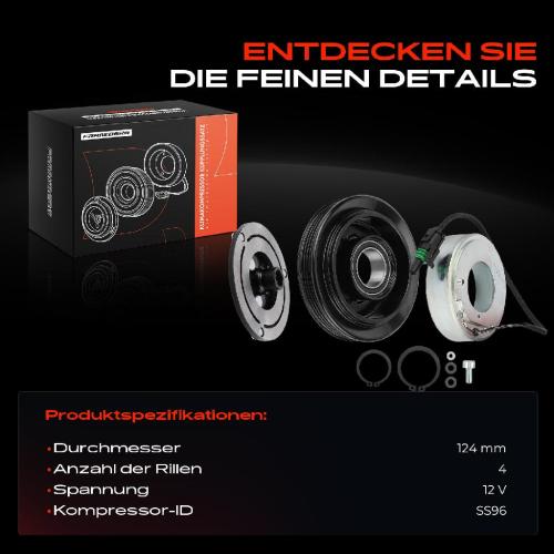 1x Magnetkupplung Klimakompressor für Smart Fortwo Cabrio 451 1.0L Bild 1x Magnetkupplung Klimakompressor für Smart Fortwo Cabrio 451 1.0L