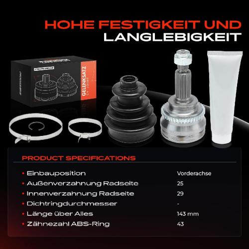 1x Antriebswelle Gelenksatz Vorderachse für Suzuki Swift 3 EZ MZ 1.3L 1.5L Bild 1x Antriebswelle Gelenksatz Vorderachse für Suzuki Swift 3 EZ MZ 1.3L 1.5L