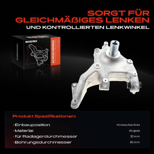 Frankberg 1x Achsschenkel Radaufhängung Hinterachse Links für VW Passat Tiguan Audi Q3 Skoda Seat Bild Frankberg 1x Achsschenkel Radaufhängung Hinterachse Links für VW Passat Tiguan Audi Q3 Skoda Seat