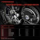 1x Nockenwellenposition Sensor für Nissan Almera 2 N16 Micra 3 K12 Primera P11 P12