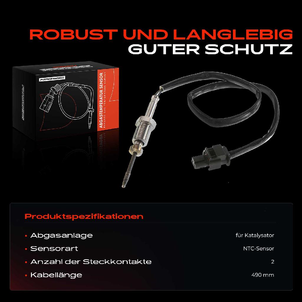 1x Abgastemperatursensor für BMW 1er E81 E87 3er E90 E91 5er F10 E83 E84