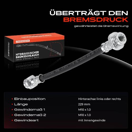 1x Bremsschlauch Bremsschläuche Hinterachse Links oder Rechts für Chevrolet Aveo/Kalos T200 Daewoo KLAS Bild 1x Bremsschlauch Bremsschläuche Hinterachse Links oder Rechts für Chevrolet Aveo/Kalos T200 Daewoo KLAS