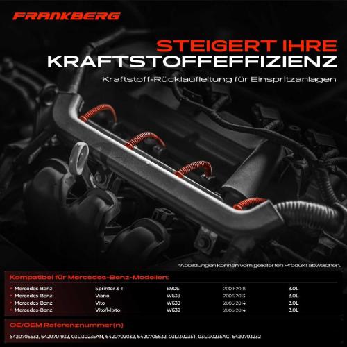 1x Leckkraftstoff für Mercedes-Benz Sprinter 3-T B906 Viano Vito/Mixto Kasten W639 Bild 1x Leckkraftstoff für Mercedes-Benz Sprinter 3-T B906 Viano Vito/Mixto Kasten W639