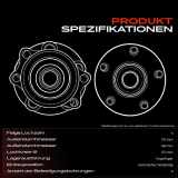 2x Radnabe Radlagersatz Hinterachse beidseitig für VW Passat Variant Audi A6 Avant Skoda Superb I