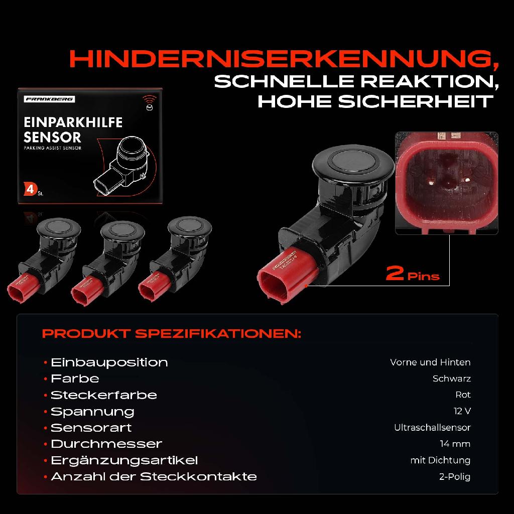 4x Parksensor PDC Sensor Vorne und Hinten für Honda CR-V 3 RE 2006-2012