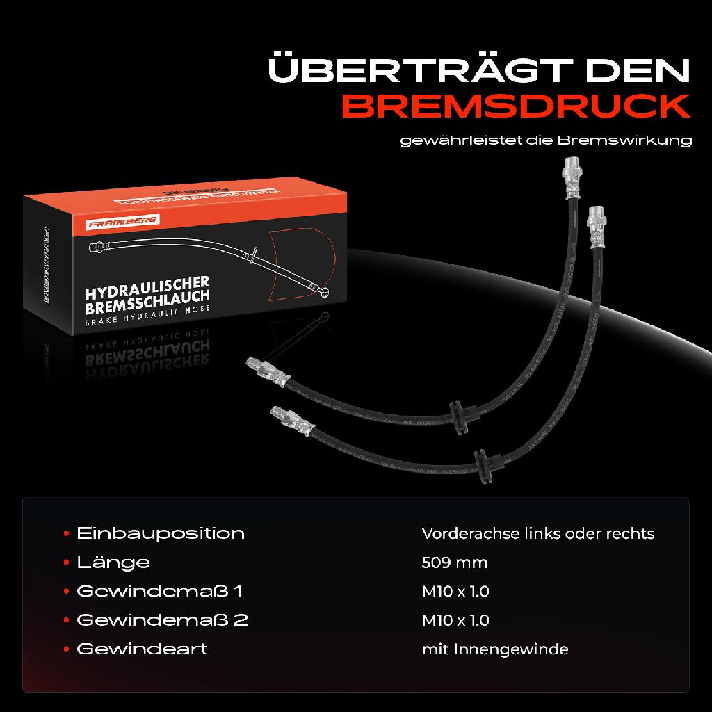2x Bremsschlauch Bremsschläuche Vorderachse Links oder Rechts für BMW X5 E53 3.0L 4.4L 4.6L