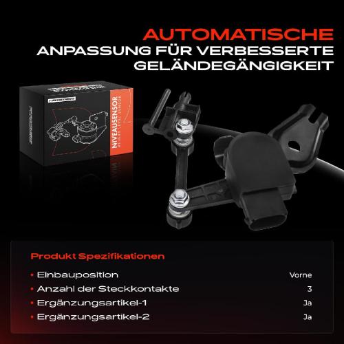 1x Höhensensor Niveauregulierung Vorne Links für VW Touareg 7L6 7L7 7LA Audi Q7 4LB Bild 1x Höhensensor Niveauregulierung Vorne Links für VW Touareg 7L6 7L7 7LA Audi Q7 4LB