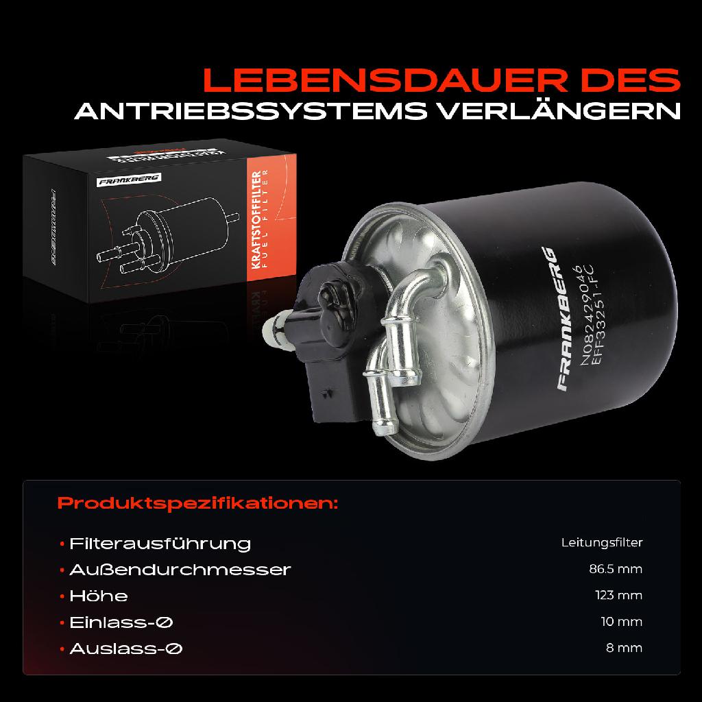 1x Kraftstofffilter für Mercedes-Benz W204 W212 W176 W242 C117 B906