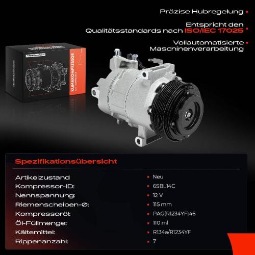 1x Klimakompressor für Renault Captur H5 J5 Clio IV BH Bj ab 2013 Bild 1x Klimakompressor für Renault Captur H5 J5 Clio IV BH Bj ab 2013
