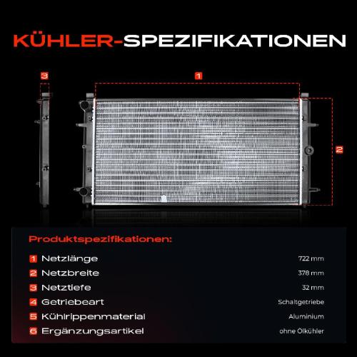 Frankberg 1x Kühler Wasserkühler Motorkühler für VW T4 Transporter 1.8L-2.8L Bild Frankberg 1x Kühler Wasserkühler Motorkühler für VW T4 Transporter 1.8L-2.8L