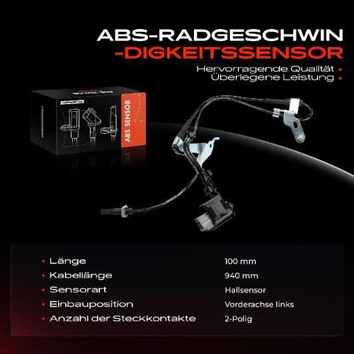 Frankberg 1x ABS Sensor Vorderachse links für Mazda 6 Hatchback Kombi Stufenheck 1.8L 2.0L 2.2L 2.5L 2007-2013 Bild Frankberg 1x ABS Sensor Vorderachse links für Mazda 6 Hatchback Kombi Stufenheck 1.8L 2.0L 2.2L 2.5L 2007-2013