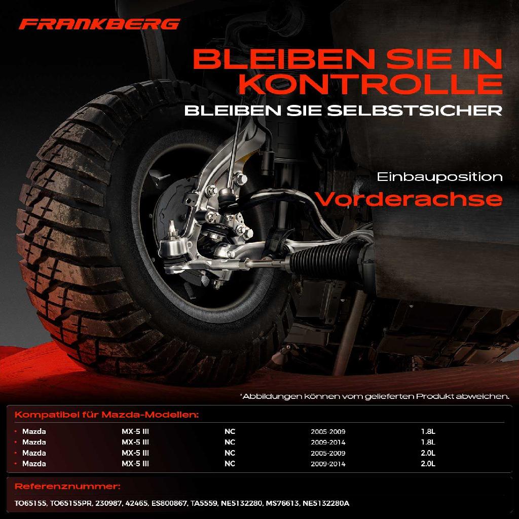 2x Spurstangenkopf Vorderachse für Mazda MX-5 III NC 1.8L 2.0L 2005-2014