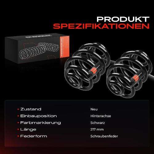 Frankberg 2x Fahrwerksfeder Hinterachse für BMW Z3 Coupe E36 Roadster 2.8L 3.0L 1.8L 1.9L 2.0L 1995-2003 Bild Frankberg 2x Fahrwerksfeder Hinterachse für BMW Z3 Coupe E36 Roadster 2.8L 3.0L 1.8L 1.9L 2.0L 1995-2003