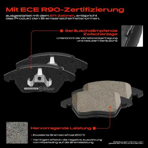 4x Bremsbeläge Vorderachse für Peugeot 208 I Kasten/Schrägheck 3008 Großraumlimousine Van 308 SW RCZ Bild 4x Bremsbeläge Vorderachse für Peugeot 208 I Kasten/Schrägheck 3008 Großraumlimousine Van 308 SW RCZ
