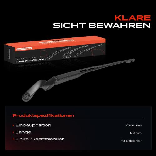 1x Wischerarm Scheibenwischer Vorne Links für Audi 4F2 A6 Allroad 4FH A6 Avant 4F5 Bild 1x Wischerarm Scheibenwischer Vorne Links für Audi 4F2 A6 Allroad 4FH A6 Avant 4F5