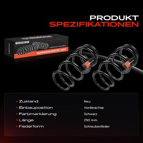 2x Fahrwerksfeder Vorderachse für Mercedes-Benz SLK R171 3.0L 3.5L 2004-2011 Bild 2x Fahrwerksfeder Vorderachse für Mercedes-Benz SLK R171 3.0L 3.5L 2004-2011