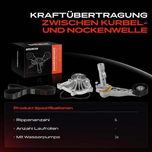 1x Keilrippenriemensatz Wasserpumpe für Citroën C3 C4 C5 DS3 Peugeot 207 208 Bild 1x Keilrippenriemensatz Wasserpumpe für Citroën C3 C4 C5 DS3 Peugeot 207 208