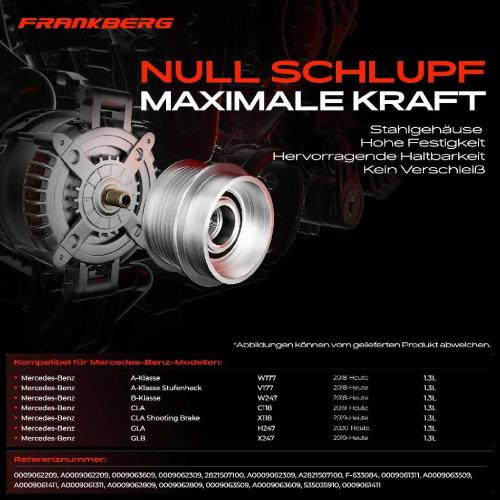 1x Generatorfreilauf Lichtmaschine für Mercedes-Benz W177 W247 C118 V177 H247 X247 Bild 1x Generatorfreilauf Lichtmaschine für Mercedes-Benz W177 W247 C118 V177 H247 X247