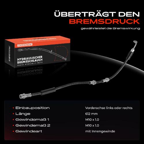 Frankberg 1x Bremsschlauch Bremsschläuche Vorderachse Links oder Rechts für Audi A3 TT 8J3 8J9 2.5L 2009-2014 Bild Frankberg 1x Bremsschlauch Bremsschläuche Vorderachse Links oder Rechts für Audi A3 TT 8J3 8J9 2.5L 2009-2014