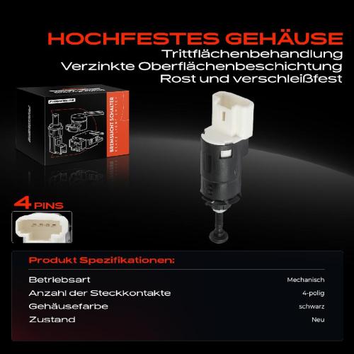 1x Bremslichtschalter für Citroën Berlingo C2 C3 C5 Xsara Peugeot 206 307 607 1007 Bild 1x Bremslichtschalter für Citroën Berlingo C2 C3 C5 Xsara Peugeot 206 307 607 1007