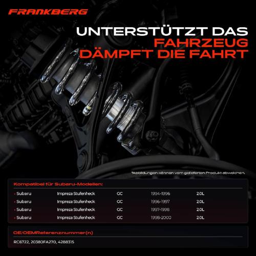 Frankberg 2x Fahrwerksfeder Hinterachse für Subaru Impreza Stufenheck GC 2.0L 1994-2000 Bild Frankberg 2x Fahrwerksfeder Hinterachse für Subaru Impreza Stufenheck GC 2.0L 1994-2000