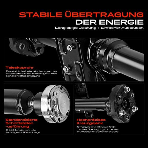 Frankberg 1x Kardanwelle Gelenkwelle Hinterachse für VW Touareg 7L6 7L7 7LA 2.5L 4.9L 2002-2010 Bild Frankberg 1x Kardanwelle Gelenkwelle Hinterachse für VW Touareg 7L6 7L7 7LA 2.5L 4.9L 2002-2010
