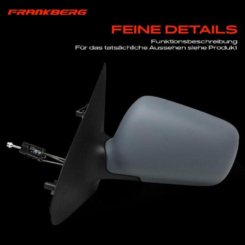 Frankberg 1x Außenspiegel Links für VW Polo 6V2 6V5 1.4L 1.6L 1.7L 1.8L 1.9L 1995-2001 Bild Frankberg 1x Außenspiegel Links für VW Polo 6V2 6V5 1.4L 1.6L 1.7L 1.8L 1.9L 1995-2001