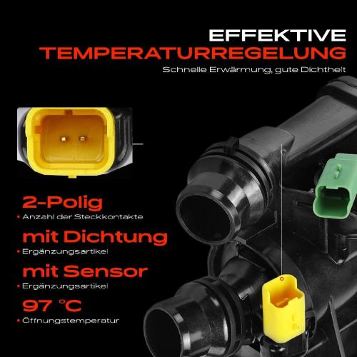 1x Thermostat Kühlmittel für Citroën Berlingo C3 C4 C5 DS DS3 Opel Peugeot 208 308 Bild 1x Thermostat Kühlmittel für Citroën Berlingo C3 C4 C5 DS DS3 Opel Peugeot 208 308