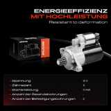1x Anlasser Starter für VW Golf Passat Alltrack Scirocco Sharan Tiguan Allspace Transporter Bus Kasten