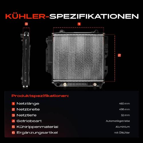 1x Kühler Wasserkühler Motorkühler für Jeep Wrangler I II 2.5L 4.0L 1991-2007 Bild 1x Kühler Wasserkühler Motorkühler für Jeep Wrangler I II 2.5L 4.0L 1991-2007