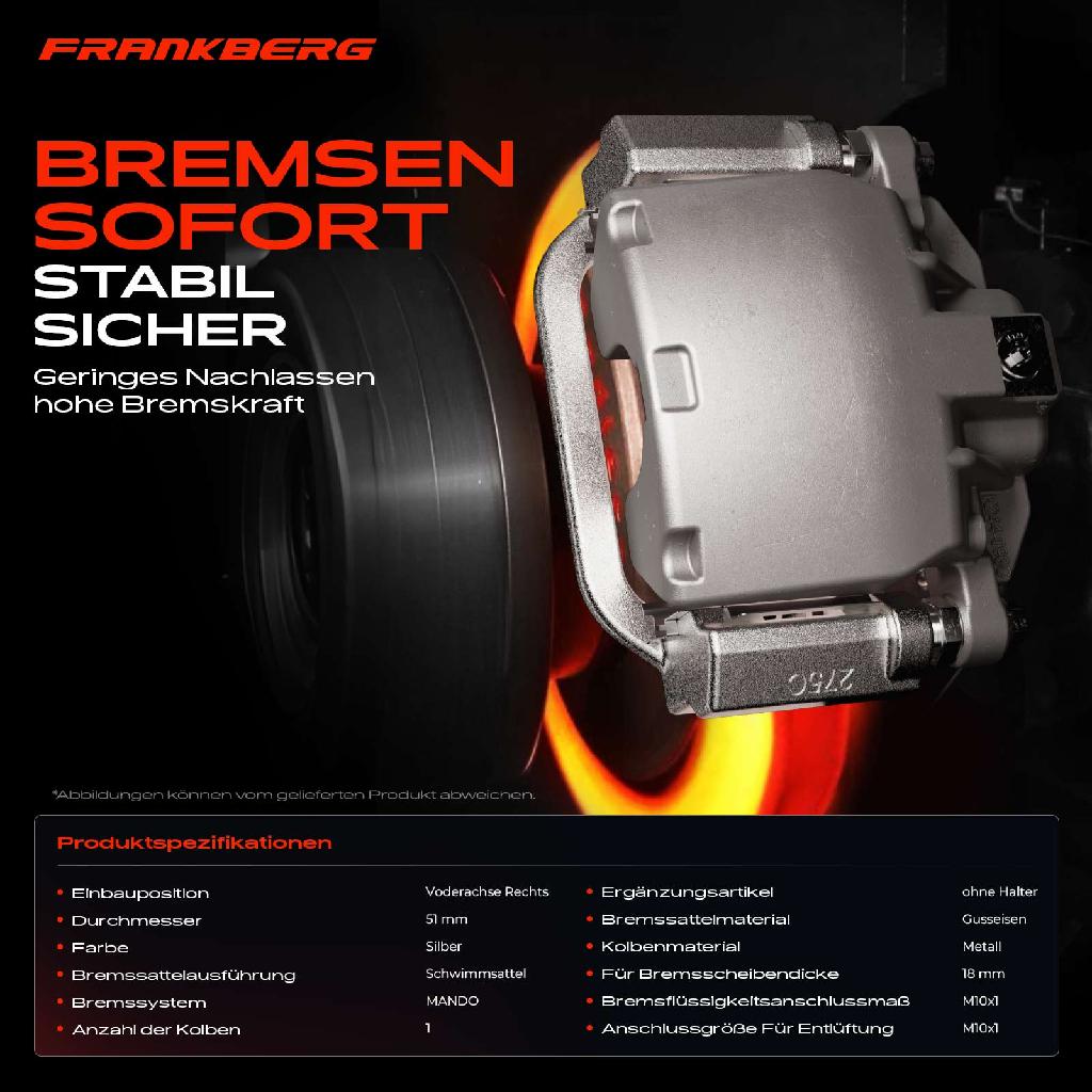 1x Bremssattel Vorderachse Rechts für Hyundai Atos MX 1.0L 1.1L 2001-2008