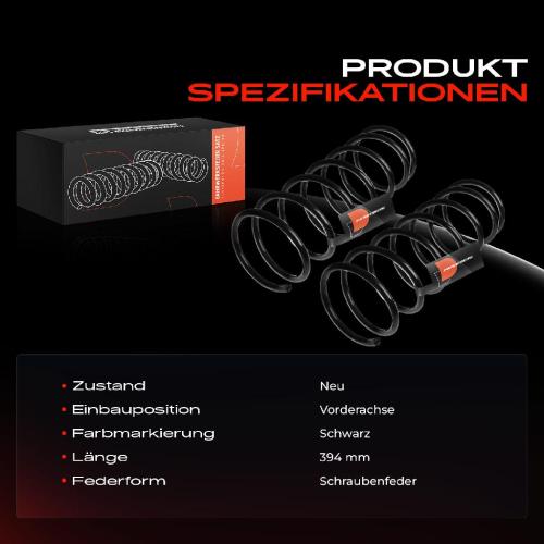 Frankberg 2x Fahrwerksfeder Vorderachse für BMW 3er Cabriolet E30 2.0L 2.5L 1985-1993 Bild Frankberg 2x Fahrwerksfeder Vorderachse für BMW 3er Cabriolet E30 2.0L 2.5L 1985-1993