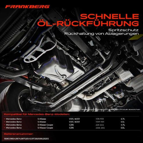Frankberg 1x Ölwanne Motorölwanne für Mercedes Benz W221 S 500 S 550 W216 Cl 500 Cl 550 5.5 L Bild Frankberg 1x Ölwanne Motorölwanne für Mercedes Benz W221 S 500 S 550 W216 Cl 500 Cl 550 5.5 L