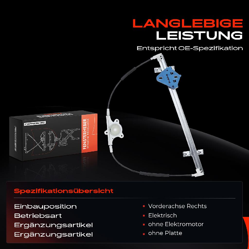 1x Fensterheber Vorne Rechts für Seat Toledo I 1L 1991-1998