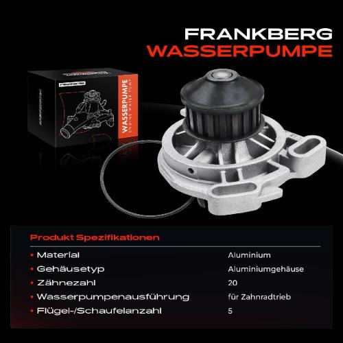 Frankberg 1x Wasserpumpe Kühlwasserpumpe für VW LT 28-35 I 281-363 LT 40-55 I 291-512 2.4L Bild Frankberg 1x Wasserpumpe Kühlwasserpumpe für VW LT 28-35 I 281-363 LT 40-55 I 291-512 2.4L