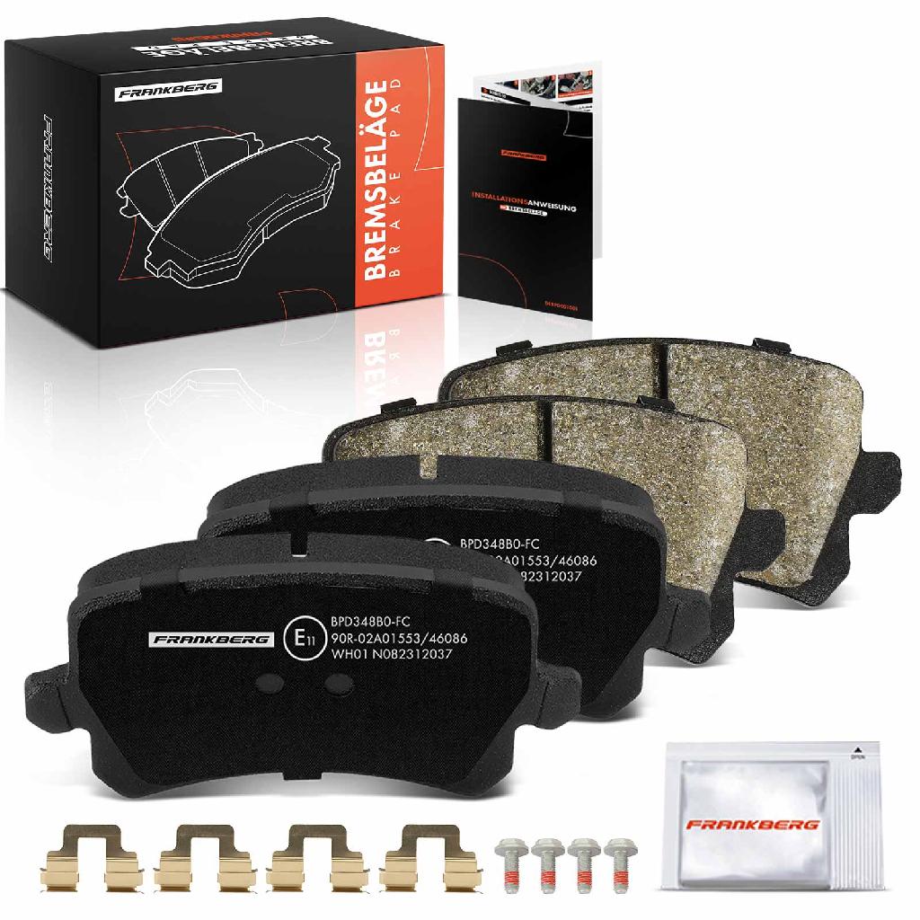Frankberg 4x Bremsbel ge Hinterachse f r VW Golf Plus Van V Caddy MPV Kasten/MPV CC EOS 1.2L-2.0L 2000-2022