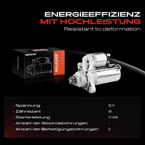 1x Anlasser Starter für VW Golf Plus V Variant VI Jetta IV Audi A3 Cabriolet Sportback Seat Skoda Bild 1x Anlasser Starter für VW Golf Plus V Variant VI Jetta IV Audi A3 Cabriolet Sportback Seat Skoda