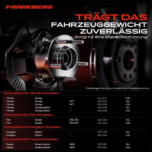 2x Radnabe Radlagersatz Hinten für Citroën Jumpy Kasten Fiat Scudo Bus Peugeot Expert Bild 2x Radnabe Radlagersatz Hinten für Citroën Jumpy Kasten Fiat Scudo Bus Peugeot Expert