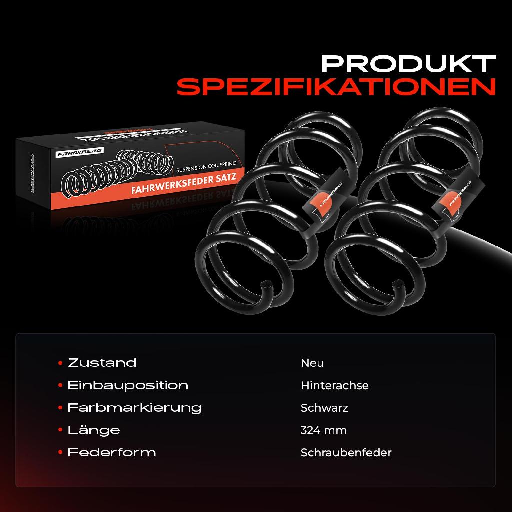 2x Fahrwerksfeder Hinterachse für Mazda 6 Stufenheck GH 1.8L 2.0L 2007-2013