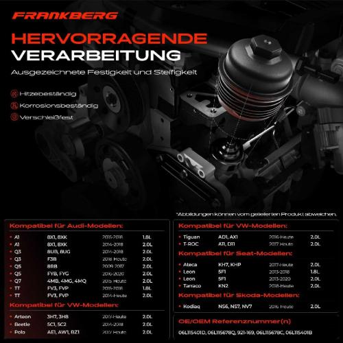 1x Ölfiltergehäuse Deckel für VW Golf 7 Passat Audi A3 8V A4 8K A6 4G Seat Skoda Bild 1x Ölfiltergehäuse Deckel für VW Golf 7 Passat Audi A3 8V A4 8K A6 4G Seat Skoda