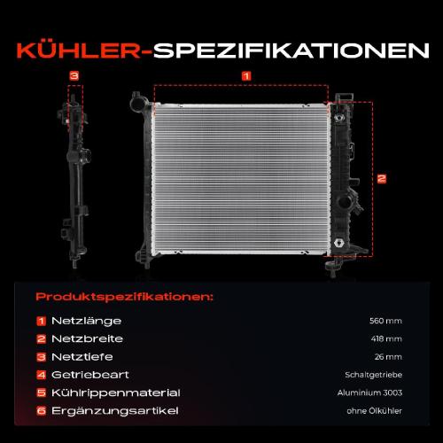 1x Kühler Wasserkühler Motorkühler für Renault Kangoo/Grand Kangoo KW0/1 1.5L Bild 1x Kühler Wasserkühler Motorkühler für Renault Kangoo/Grand Kangoo KW0/1 1.5L