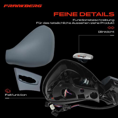 Frankberg 1x Außenspiegel Rechts für Peugeot 308 4B 4A 4C 4E 4H 1.6L 2.0L 1.4L 2007-2014 Bild Frankberg 1x Außenspiegel Rechts für Peugeot 308 4B 4A 4C 4E 4H 1.6L 2.0L 1.4L 2007-2014